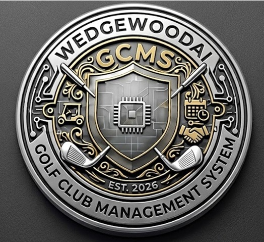 WedgeWoodAI GCMS golf club management system badge