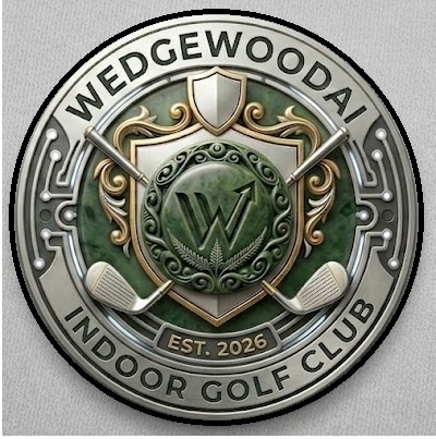 WedgeWoodAI Indoor Golf Club crest badge