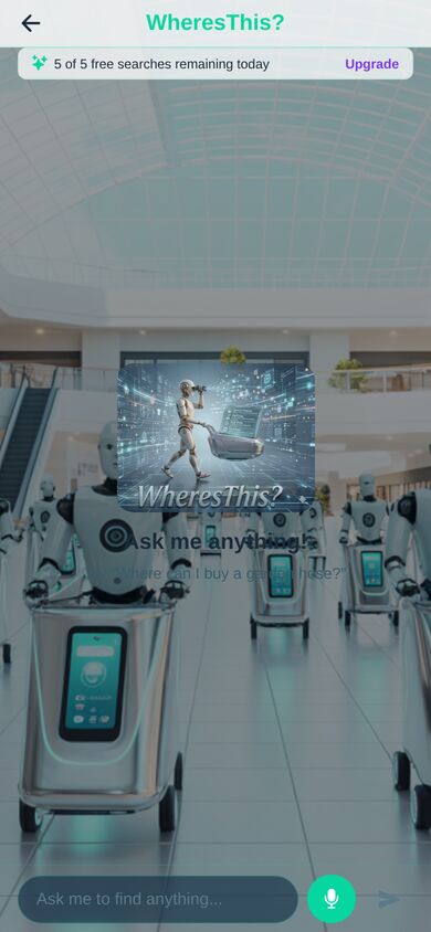 WheresThis? AI product search screen